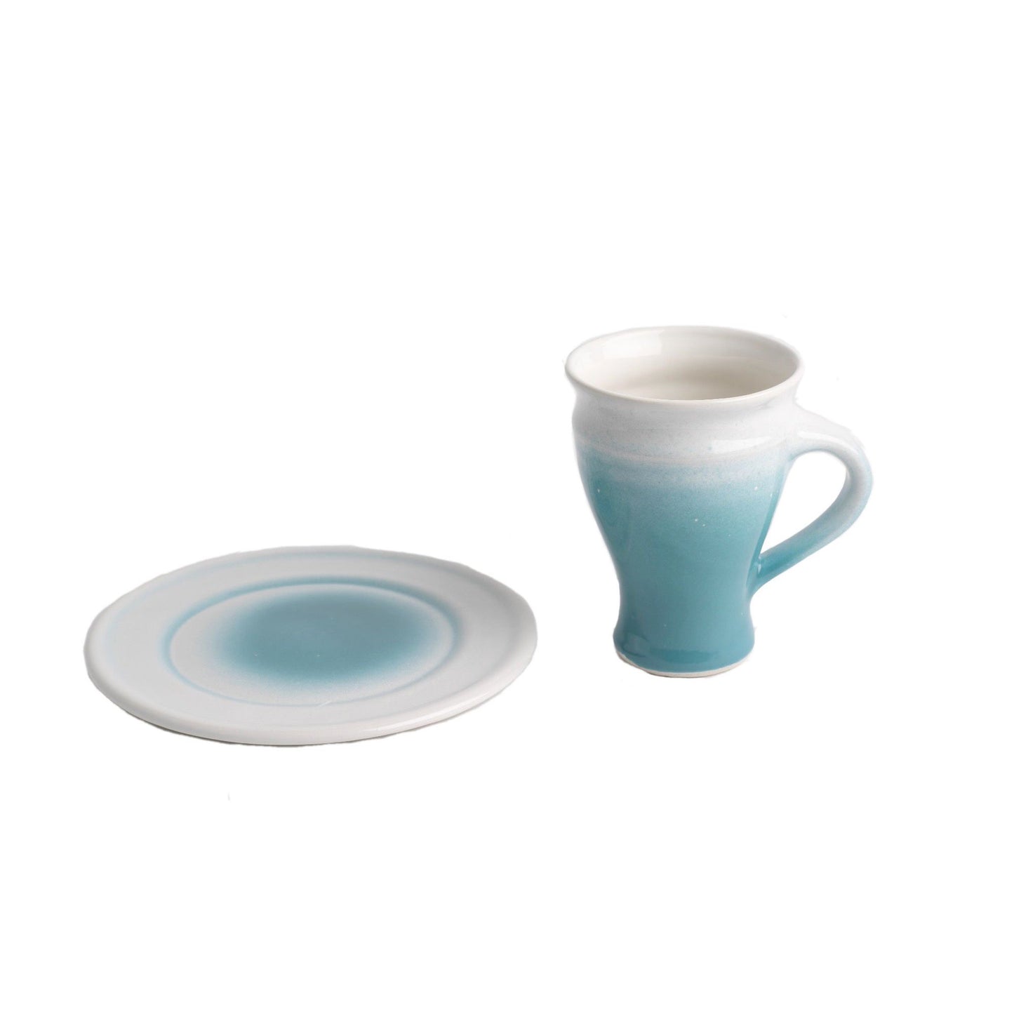 Mug and Side Plate (120G/125E), Louis Mulcahy Pottery