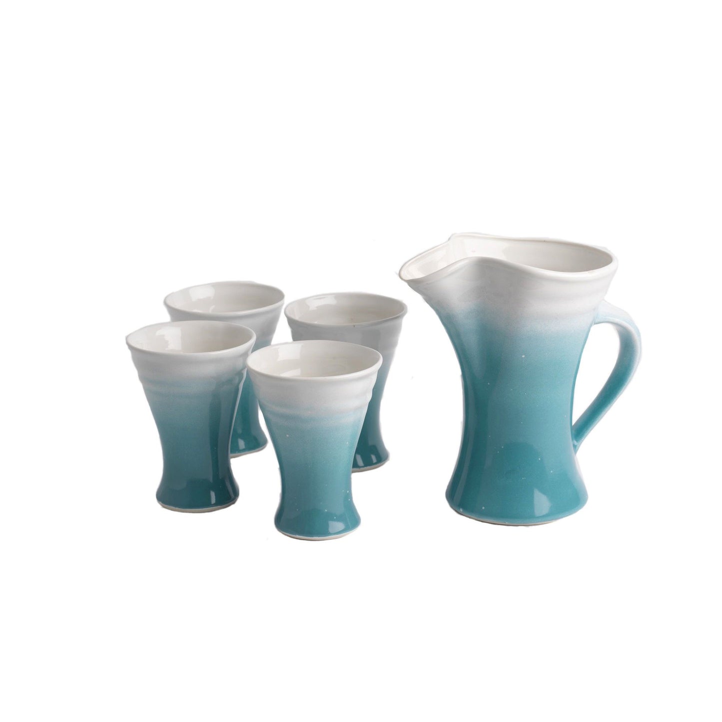 Large Jug and Set of Beakers (134F102F), Louis Mulcahy Pottery