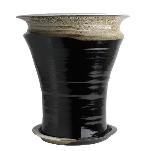 Flower Pot & Plate (317S), Louis Mulcahy Pottery