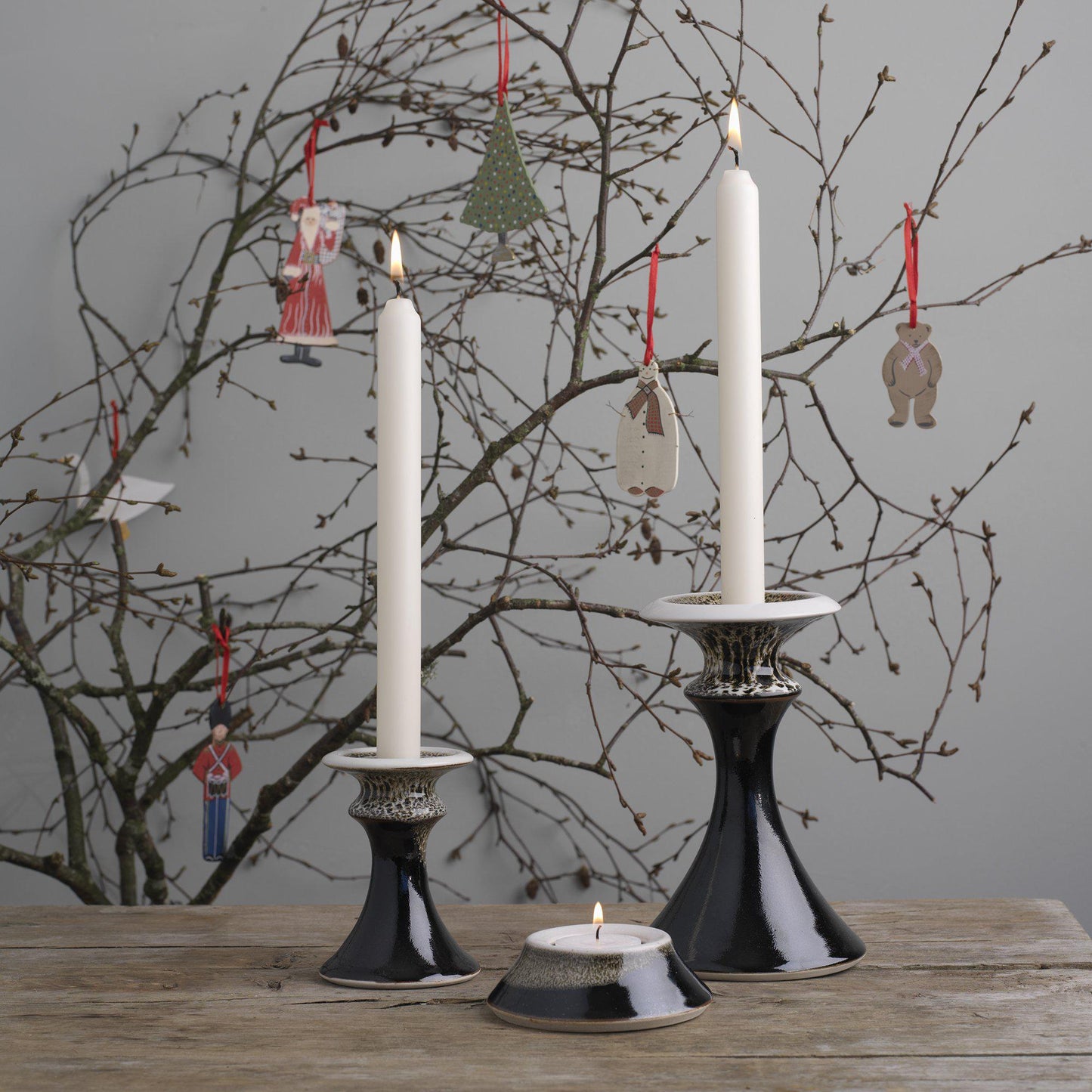 Small Candlestick - Christmas Candle, Louis Mulcahy Pottery