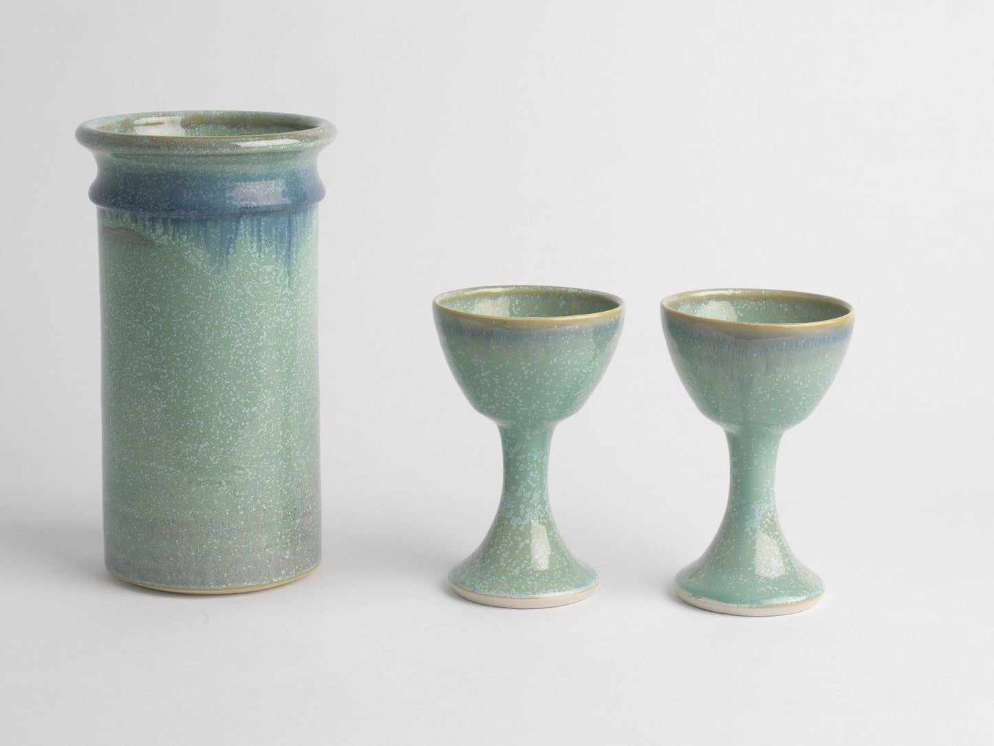 Wine Cooler & Set of Goblets (103C1050X2), Louis Mulcahy Pottery