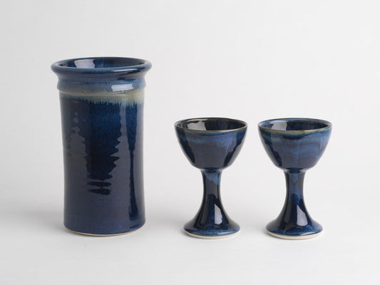 Wine Cooler & Set of Goblets (103C1050X2), Louis Mulcahy Pottery