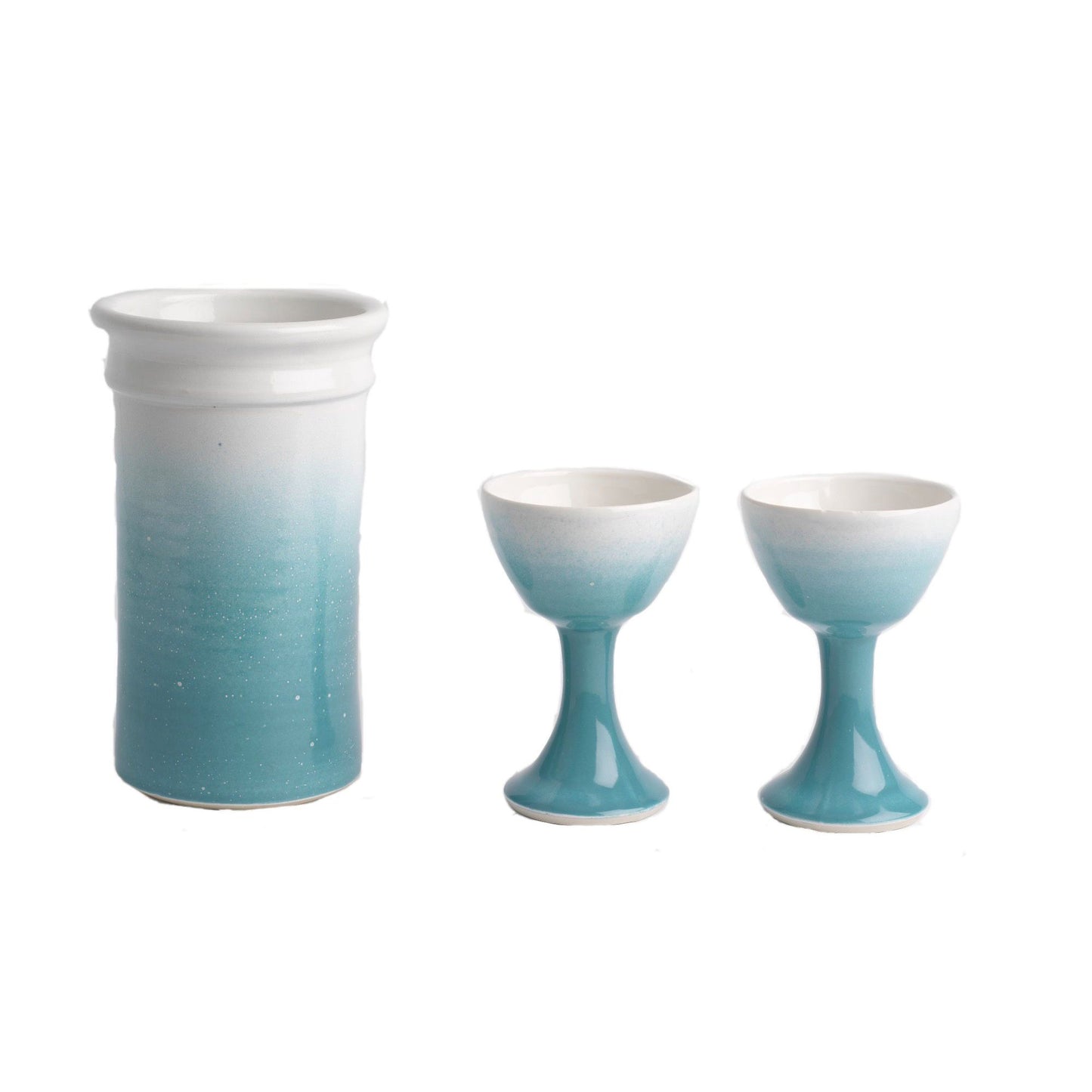 Wine Cooler & Set of Goblets (103C1050X2), Louis Mulcahy Pottery