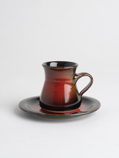 Coffee Cup & Saucer (1080), Louis Mulcahy Pottery