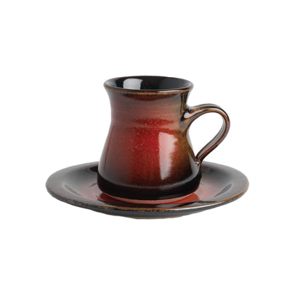 Coffee Cup & Saucer (1080), Louis Mulcahy Pottery
