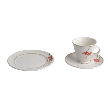 Tea Place Setting (1152, 125E) - Tea Cup, Saucer and Side Plate, Louis Mulcahy Pottery