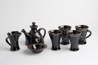 Tea Set for four (116E/109E/120FX4), Louis Mulcahy Pottery
