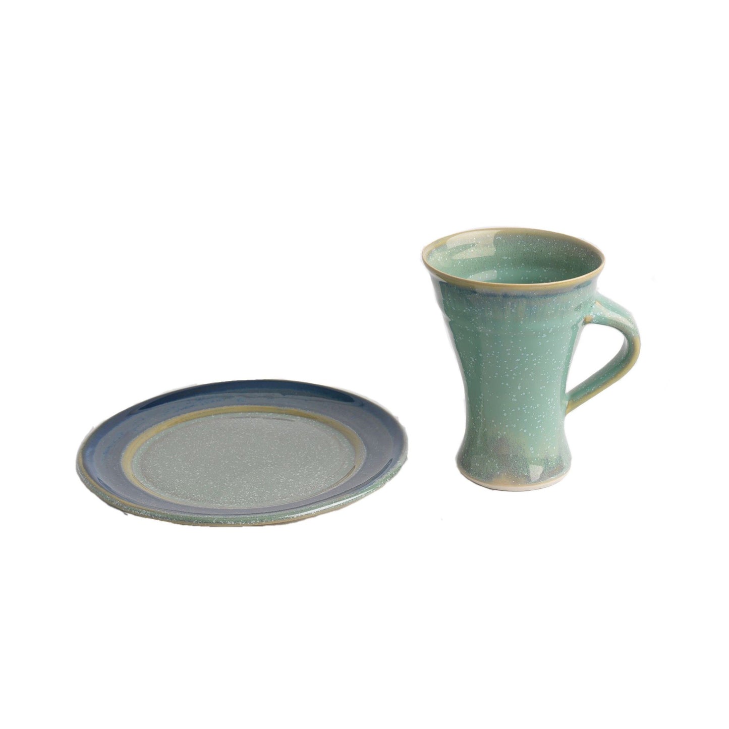 Mug and Side Plate (120F/125E), Louis Mulcahy Pottery