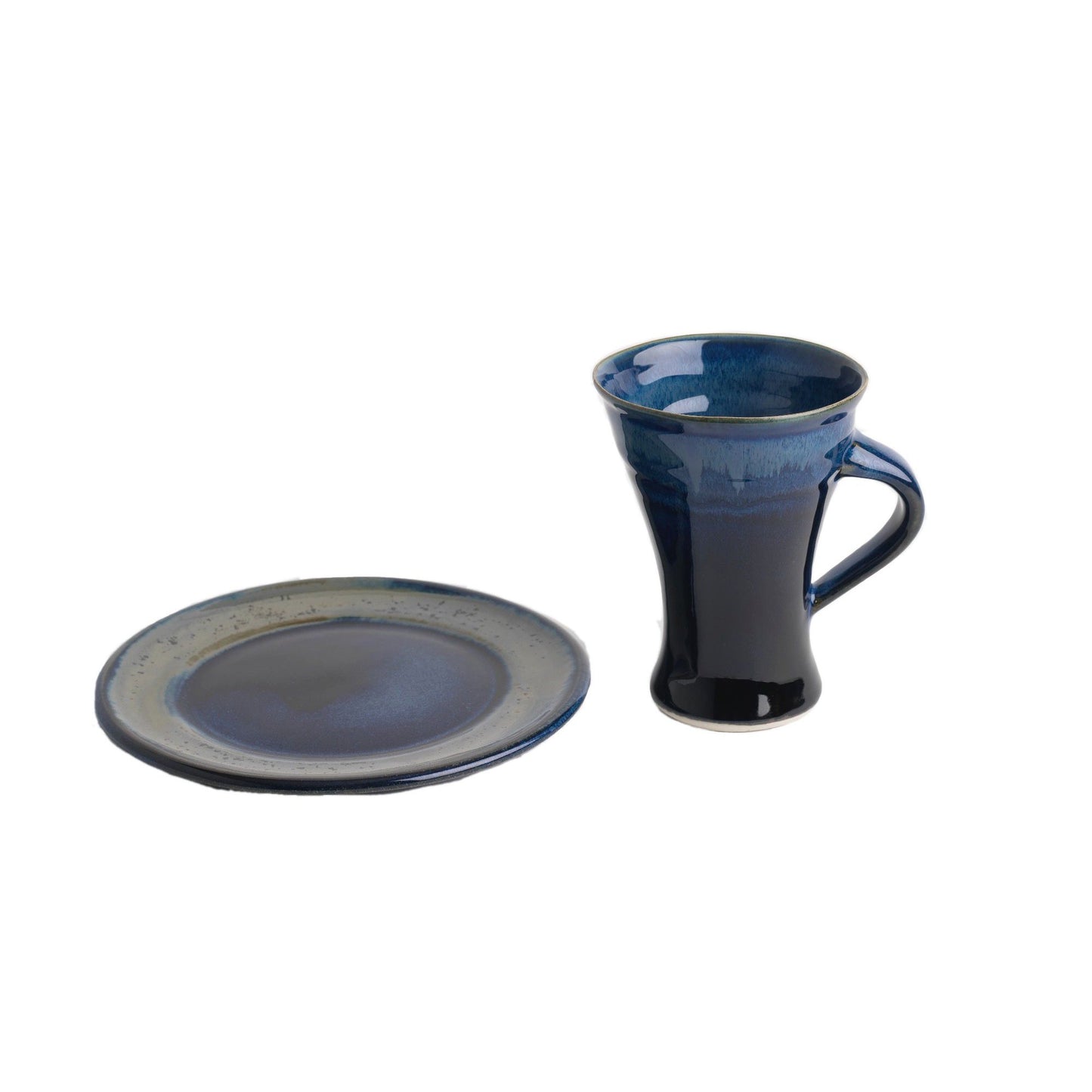 Mug and Side Plate (120F/125E), Louis Mulcahy Pottery