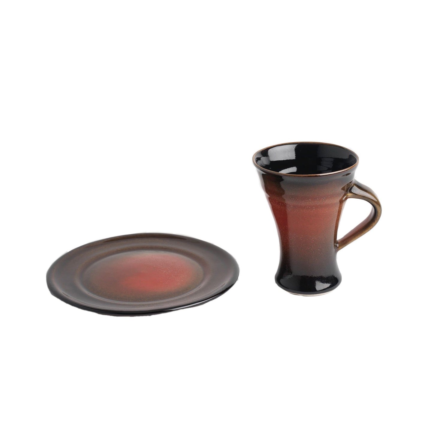 Mug and Side Plate (120F/125E), Louis Mulcahy Pottery