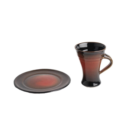Mug and Side Plate (120F/125E), Louis Mulcahy Pottery