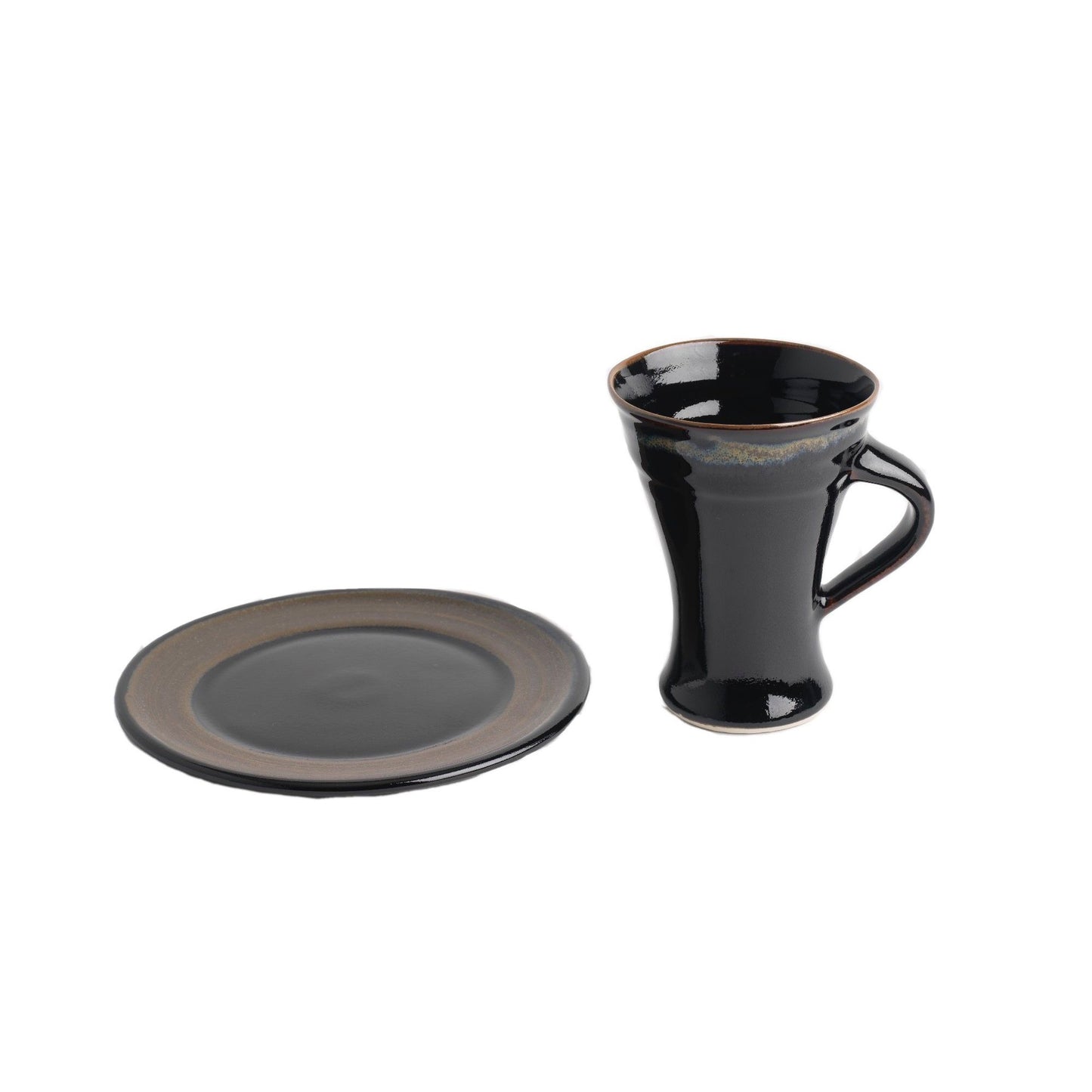 Mug and Side Plate (120F/125E), Louis Mulcahy Pottery
