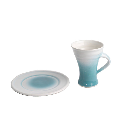 Mug and Side Plate (120F/125E), Louis Mulcahy Pottery