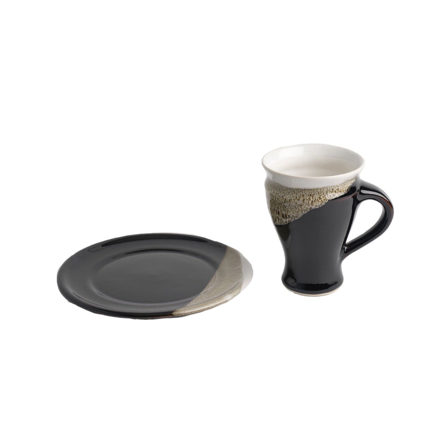 Mug and Side Plate (120G/125E), Louis Mulcahy Pottery