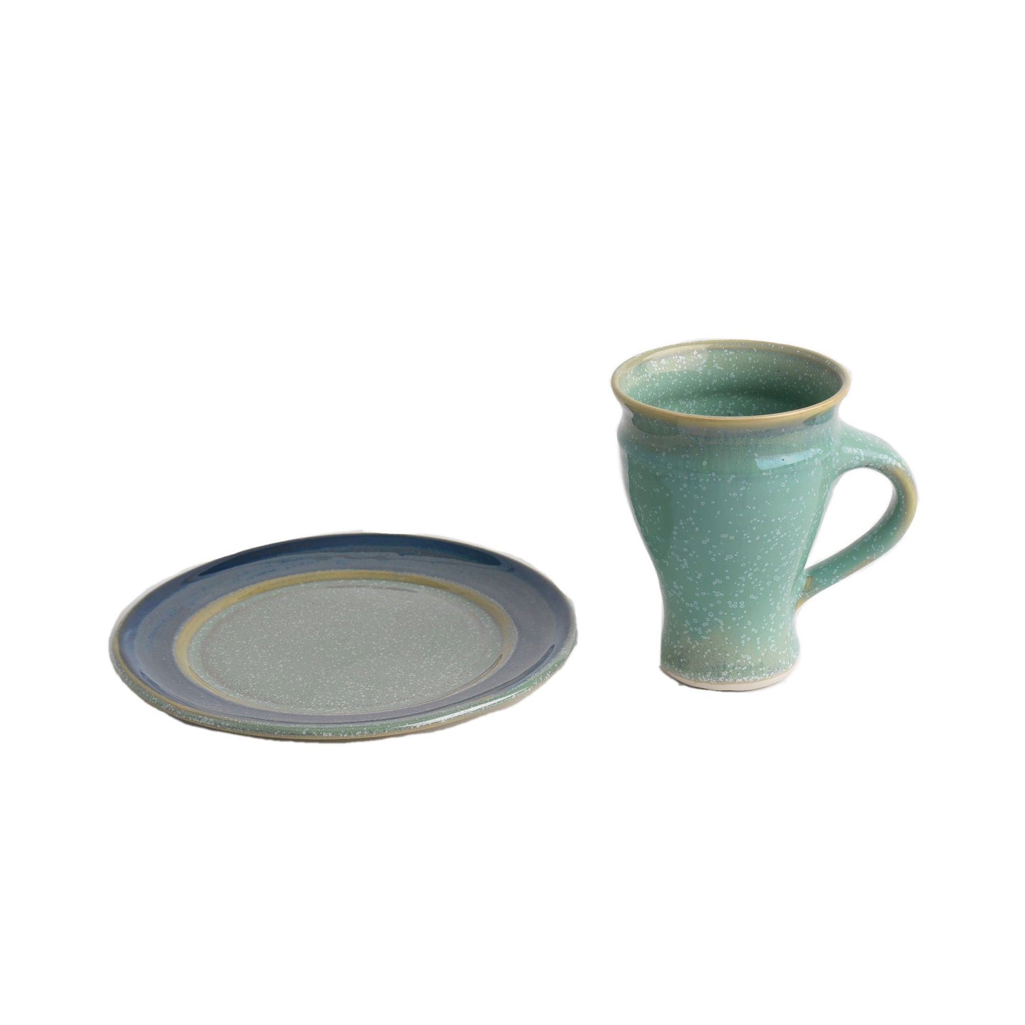 Mug and Side Plate (120G/125E), Louis Mulcahy Pottery