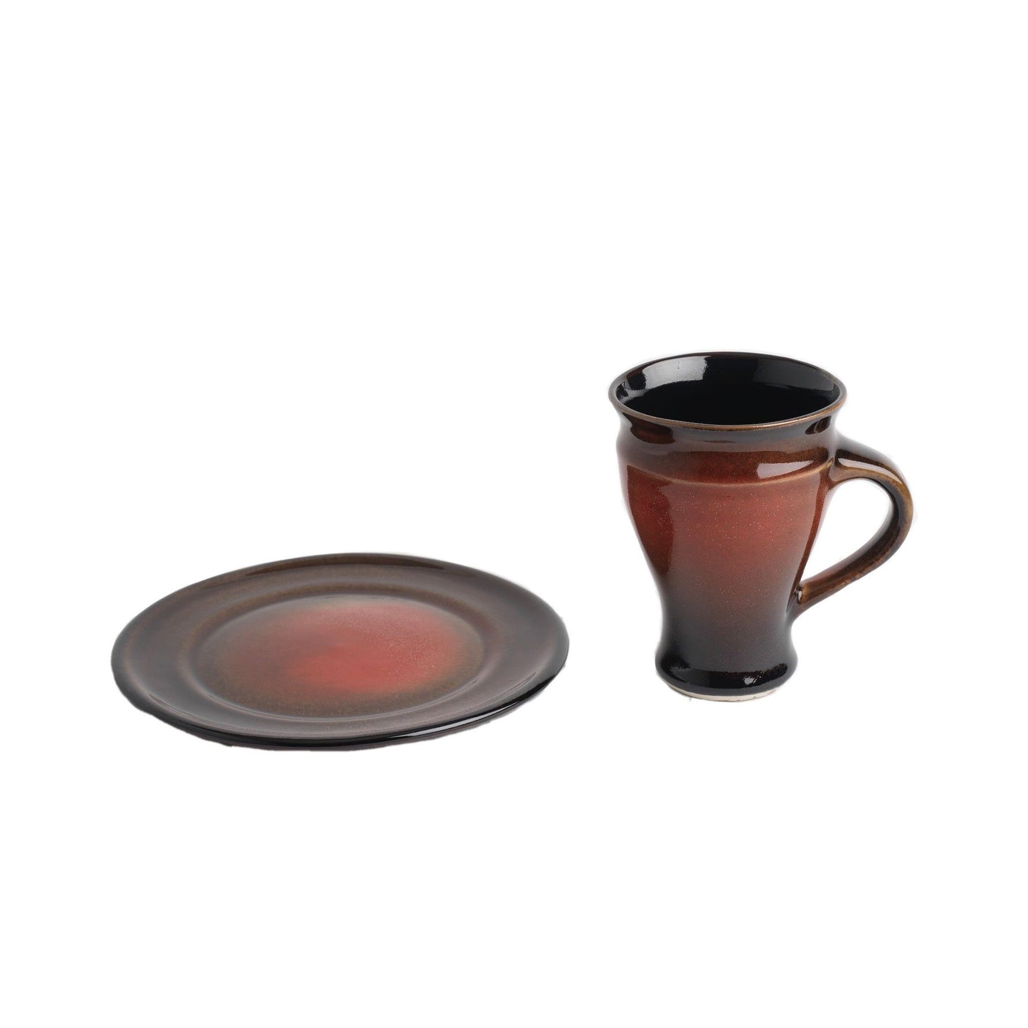 Mug and Side Plate (120G/125E), Louis Mulcahy Pottery