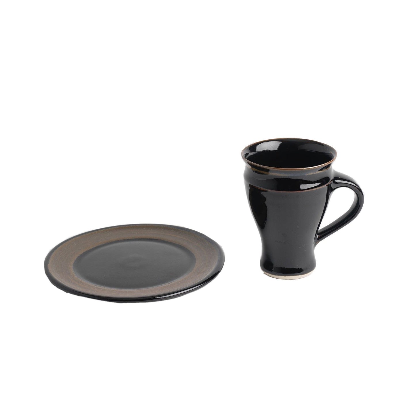 Mug and Side Plate (120G/125E), Louis Mulcahy Pottery