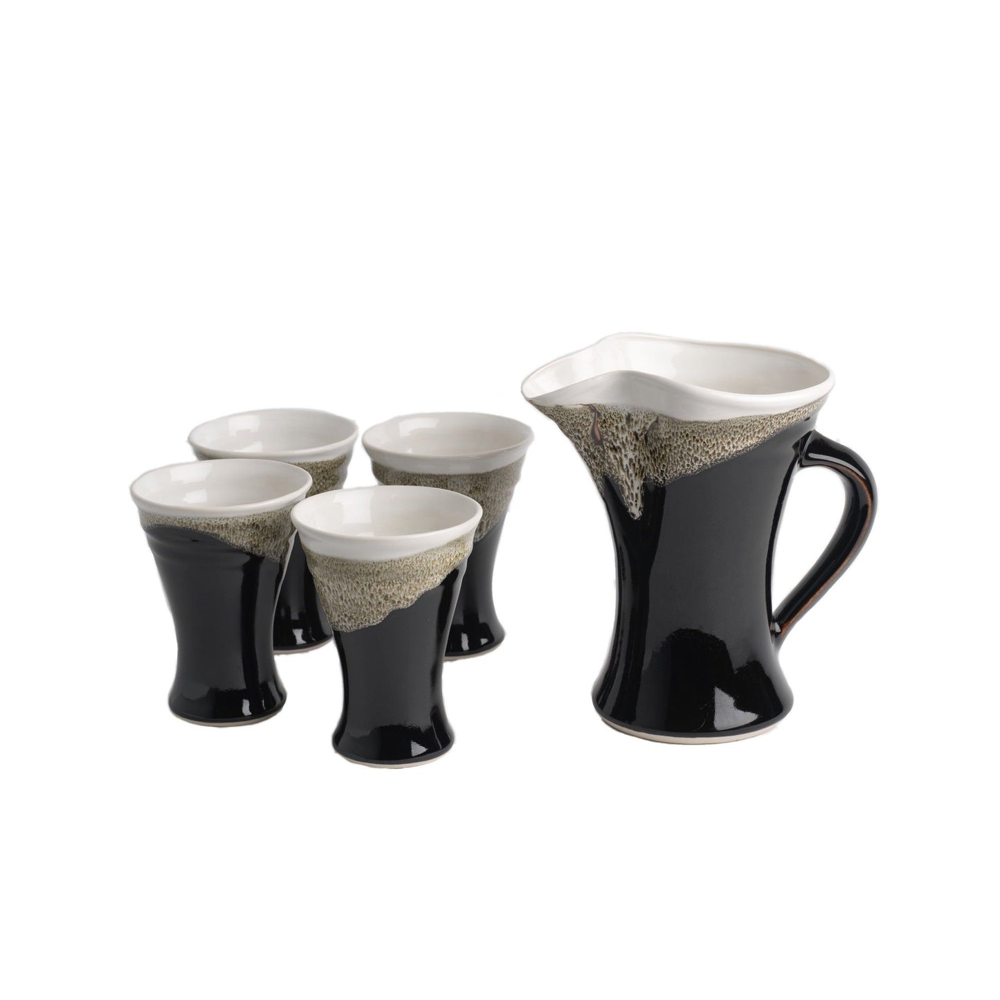 Large Jug and Set of Beakers (134F102F), Louis Mulcahy Pottery