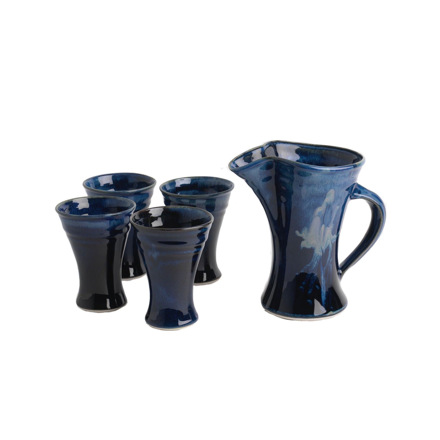 Large Jug and Set of Beakers (134F102F), Louis Mulcahy Pottery