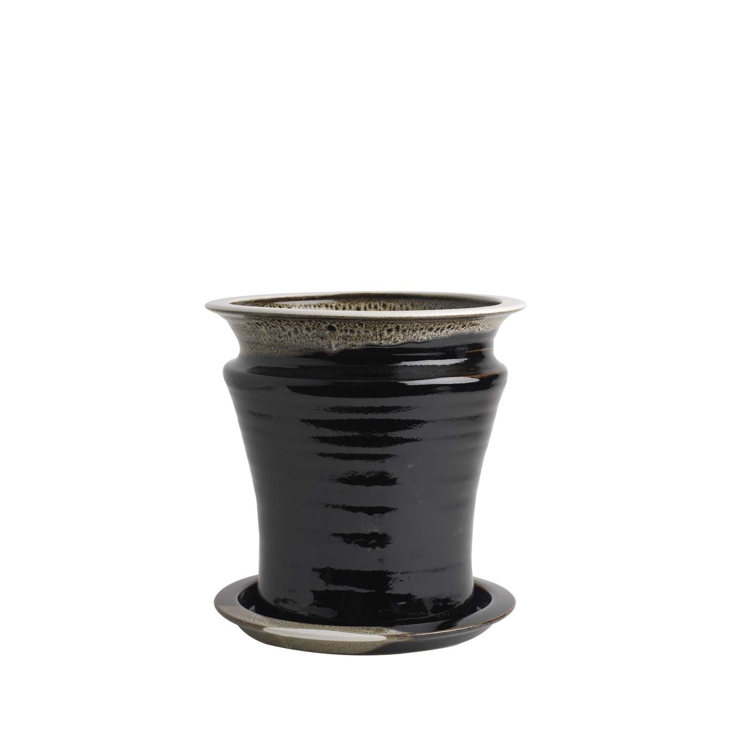 Flower Pot & Plate (315S), Louis Mulcahy Pottery