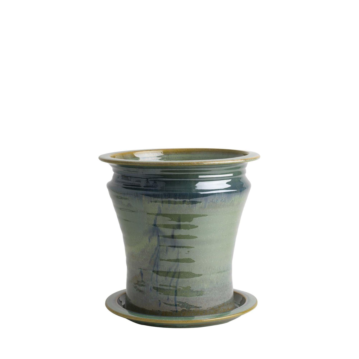 Flower Pot & Plate (315S), Louis Mulcahy Pottery