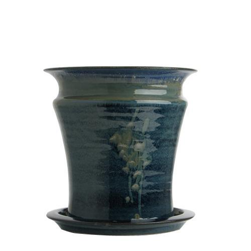 Flower Pot & Plate (315S), Louis Mulcahy Pottery