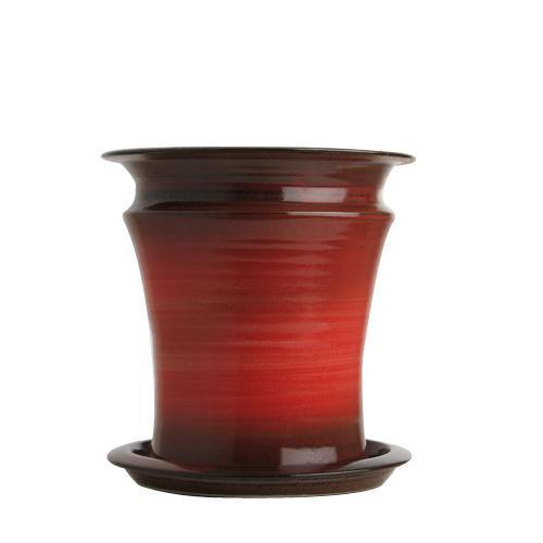 Flower Pot & Plate (315S), Louis Mulcahy Pottery