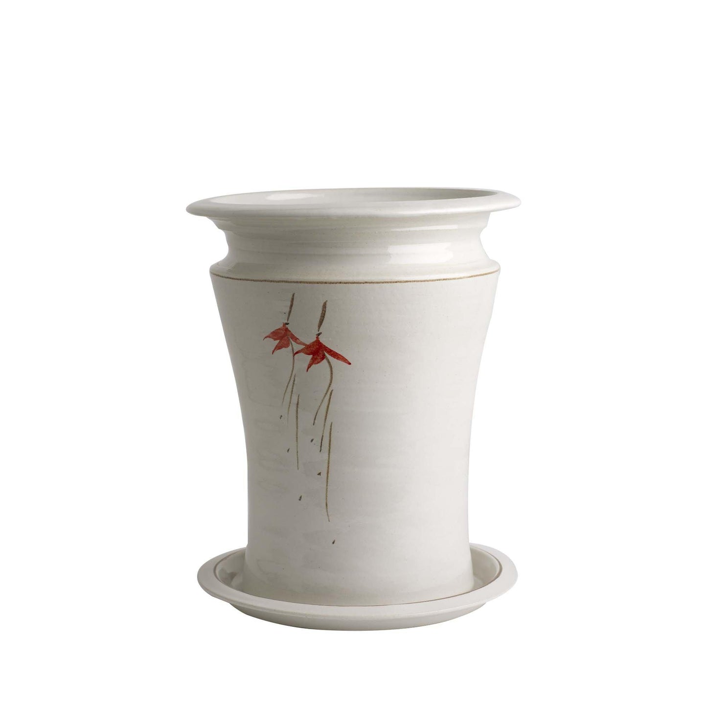 Flower Pot & Plate (316S), Louis Mulcahy Pottery