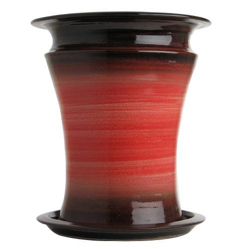Flower Pot & Plate (316S), Louis Mulcahy Pottery