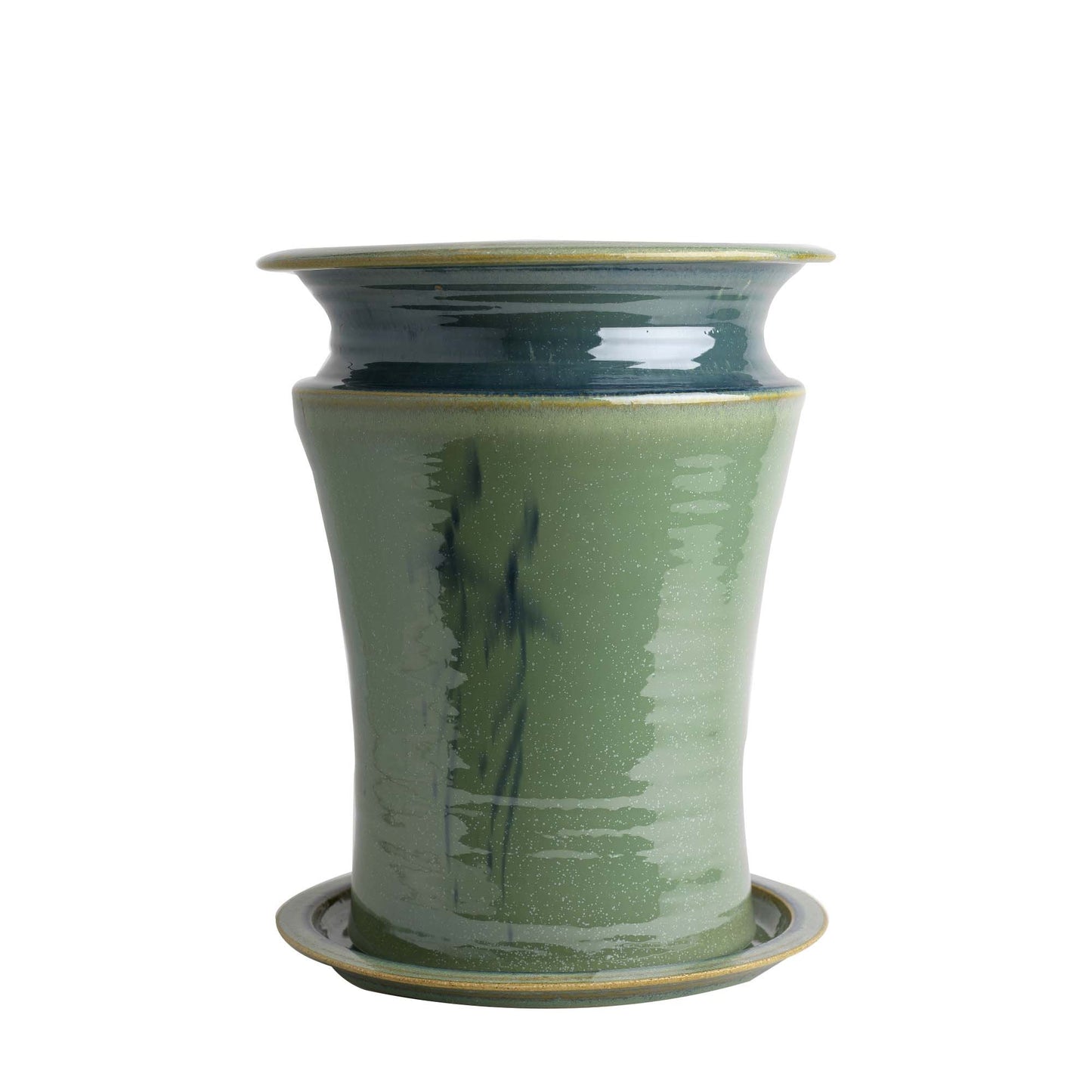 Flower Pot & Plate (316S), Louis Mulcahy Pottery