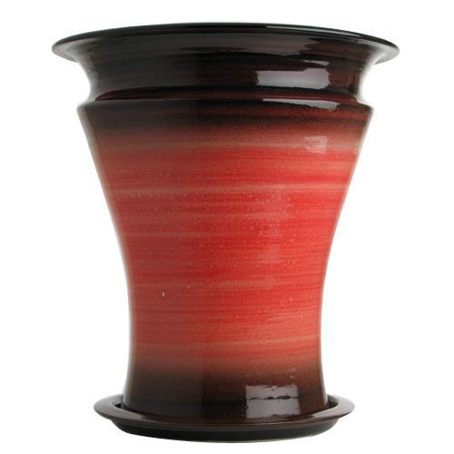 Flower Pot & Plate (317S), Louis Mulcahy Pottery