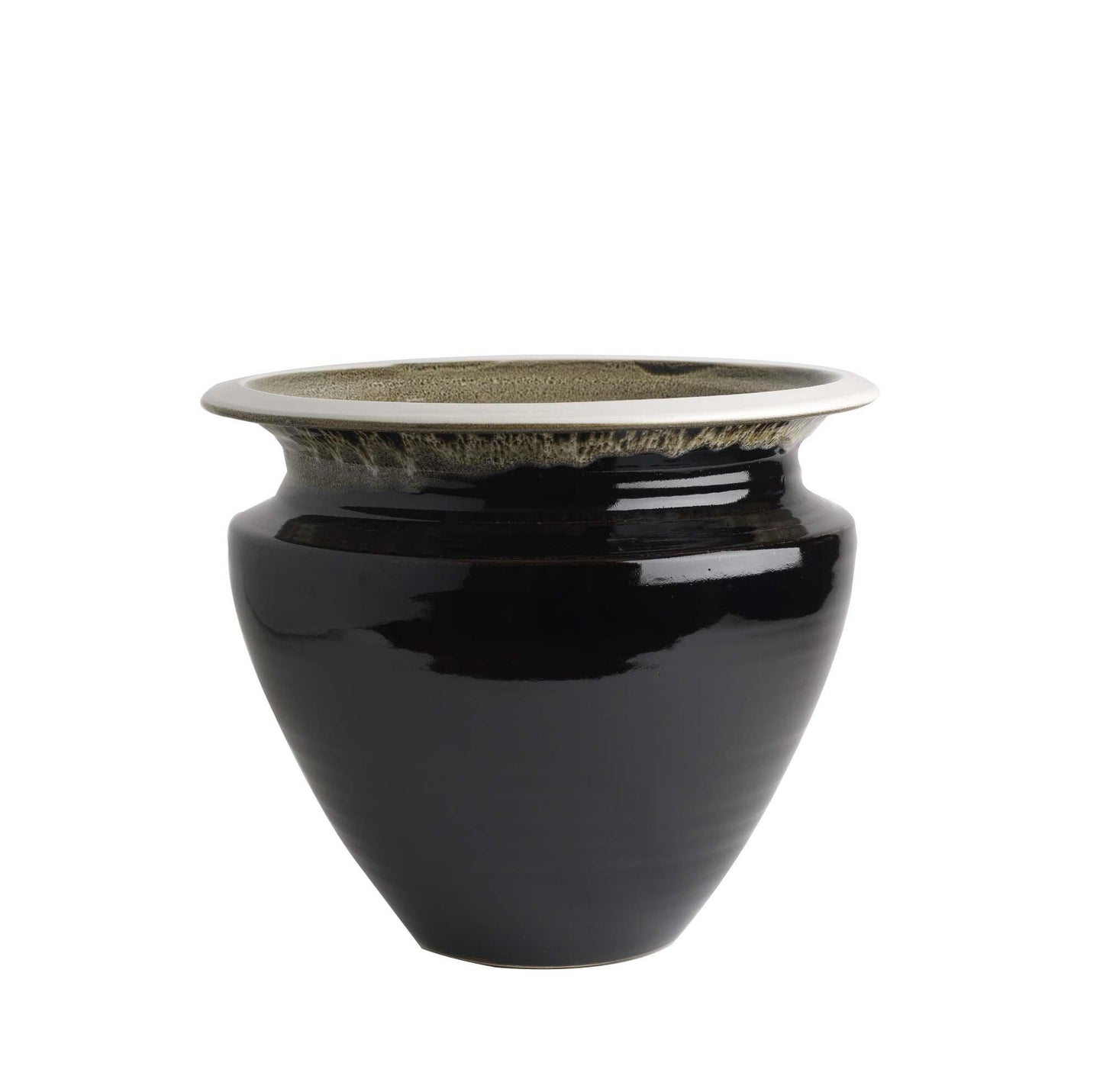 Extra Large Flower Pot & Plate (318S), Louis Mulcahy Pottery