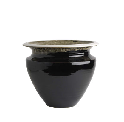 Extra Large Flower Pot & Plate (318S), Louis Mulcahy Pottery