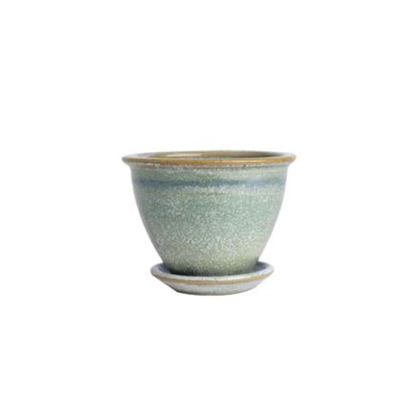 Flower Pot & Plate (322S), Louis Mulcahy Pottery