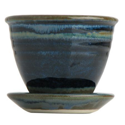 Flower Pot & Plate (322S), Louis Mulcahy Pottery