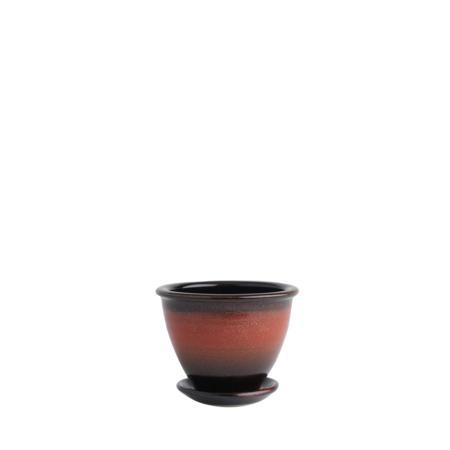 Flower Pot & Plate (322S), Louis Mulcahy Pottery