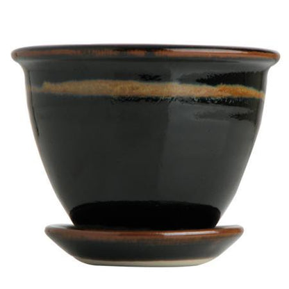 Flower Pot & Plate (322S), Louis Mulcahy Pottery