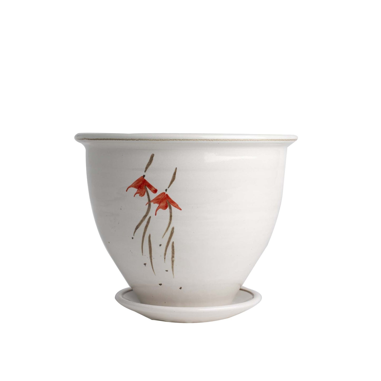 Flower Pot & Plate (323S), Louis Mulcahy Pottery