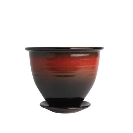 Flower Pot & Plate (323S Russet)