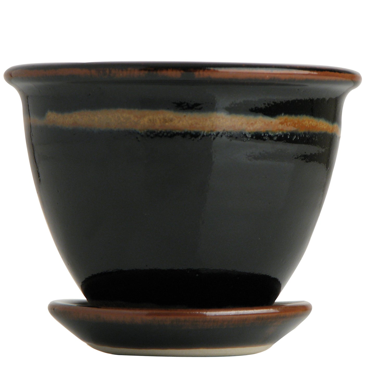 Flower Pot & Plate (323S), Louis Mulcahy Pottery