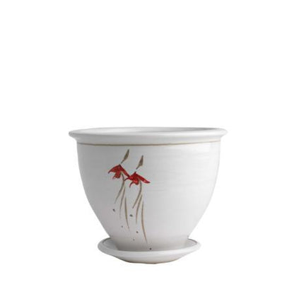 Flower Pot & Plate (324S Dearg)