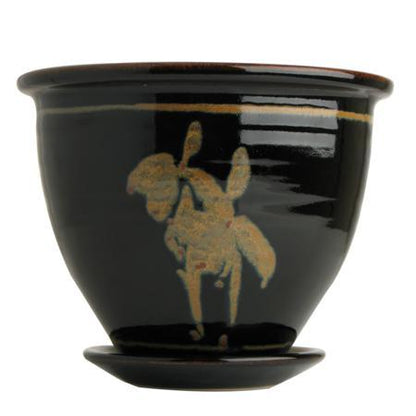 Flower Pot & Plate (324S Tenmoku)