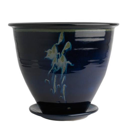 325S Flower Pot & Plate, Louis Mulcahy Pottery