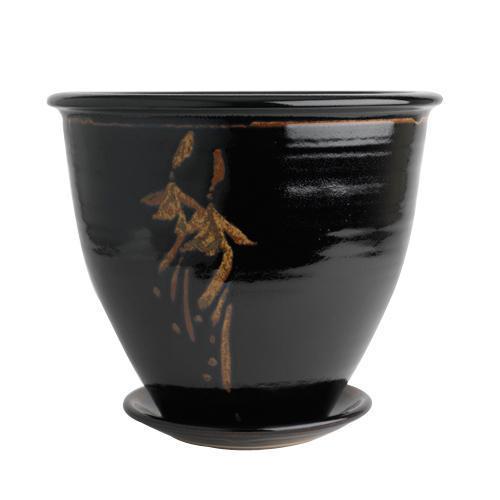325S Flower Pot & Plate, Louis Mulcahy Pottery