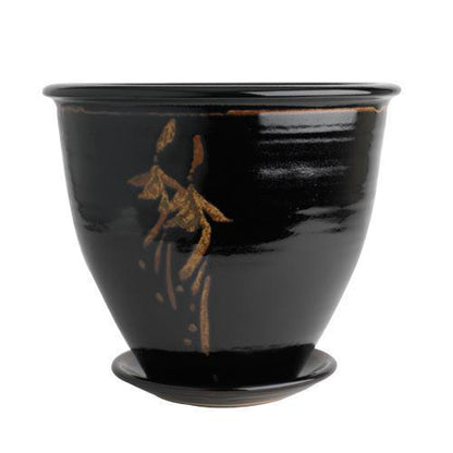 325S Flower Pot & Plate, Louis Mulcahy Pottery