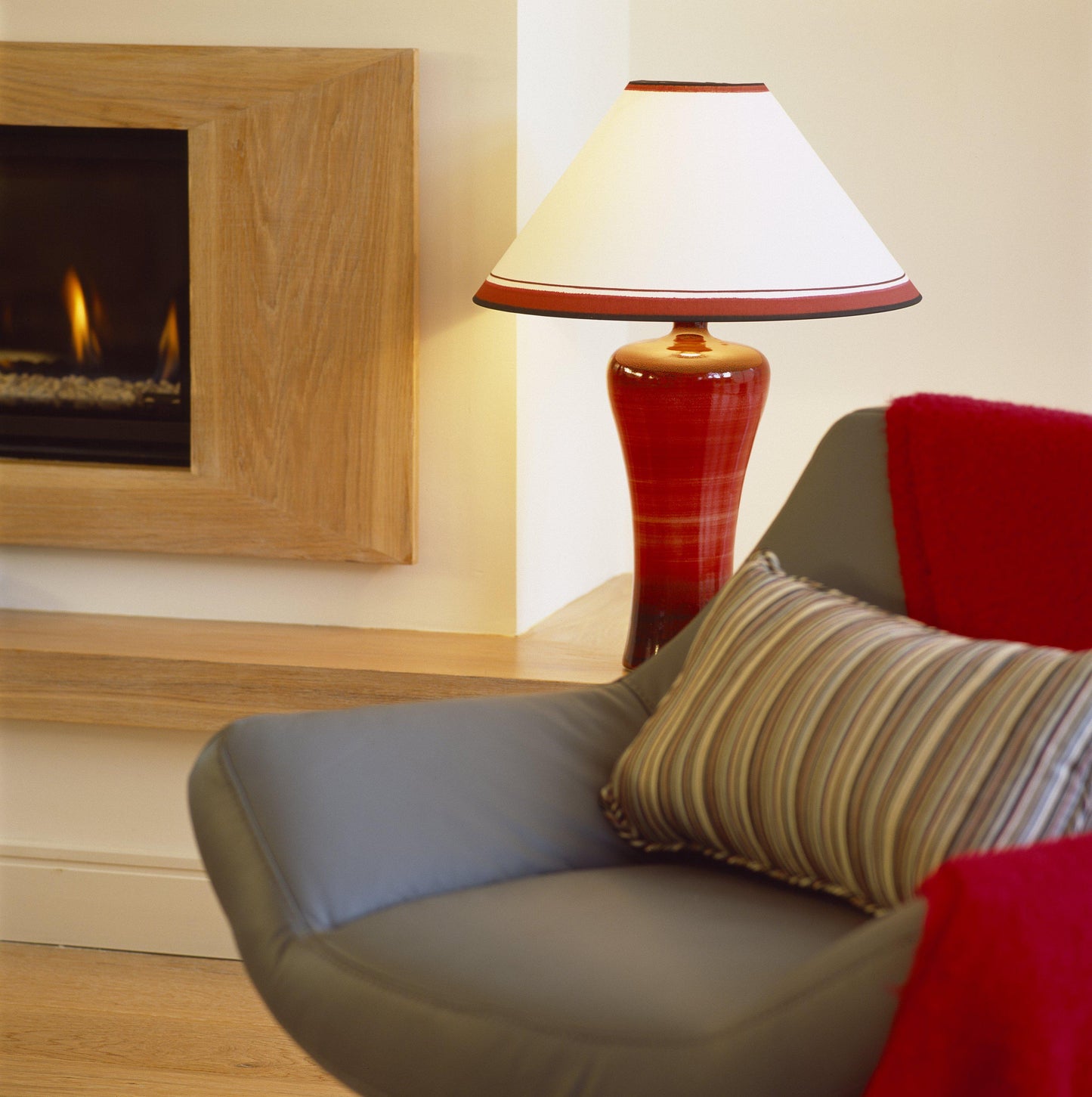 4090C20B Tall Lamp & Coolie Shade (7435), Louis Mulcahy Pottery
