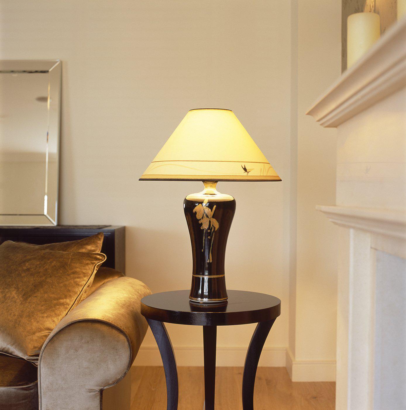 4090C20B Tall Lamp & Coolie Shade (7435), Louis Mulcahy Pottery