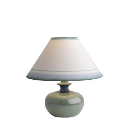 4040C12B Small Round Lamp & Coolie Shade (7427 Green)