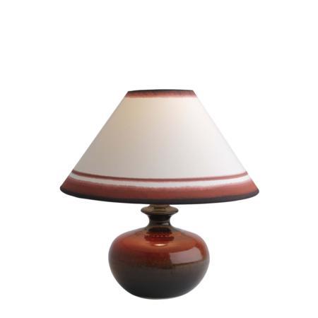 4040C12B Small Round Lamp & Coolie Shade (7427 Russet)