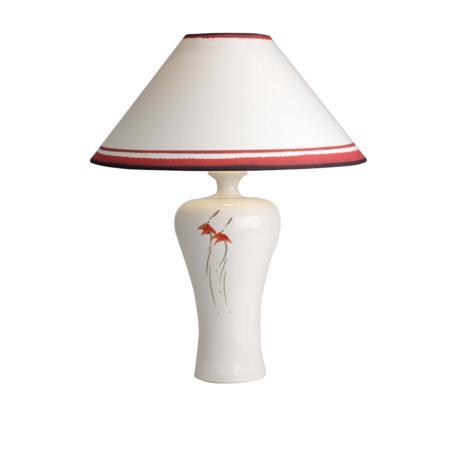 409BC18B Medium Lamp & Coolie Shade (7439 Dearg)